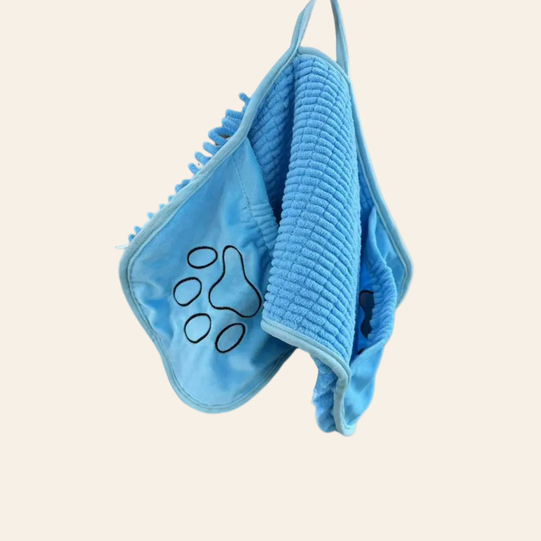 Muddy paw drying towel for dogs